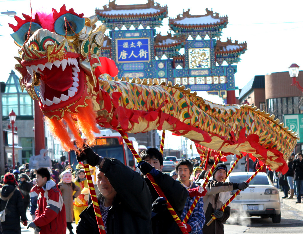 Night market dragon at Ottawa Chinatown